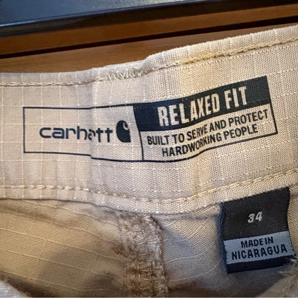 Carhartt Tan Utility lightweight Cargo Shorts 34 - Picture 3 of 4